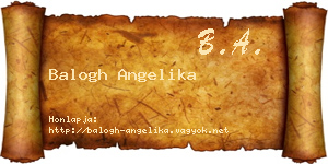 Balogh Angelika névjegykártya